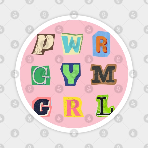 Power gym girl Magnet by Studio468